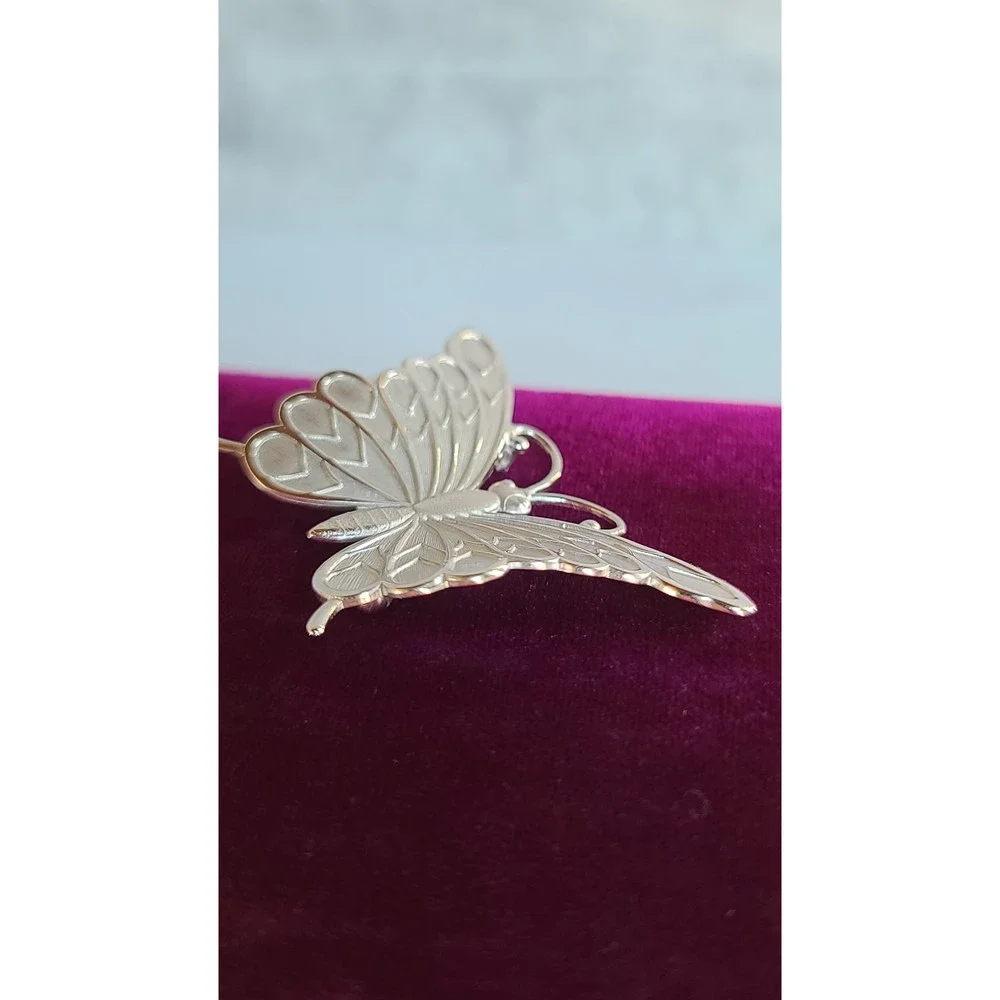 Vintage Beau Sterling Butterfly Brooch